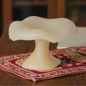 NWT NEW Mushroom Shaped Wax Candle Unscented LARGE